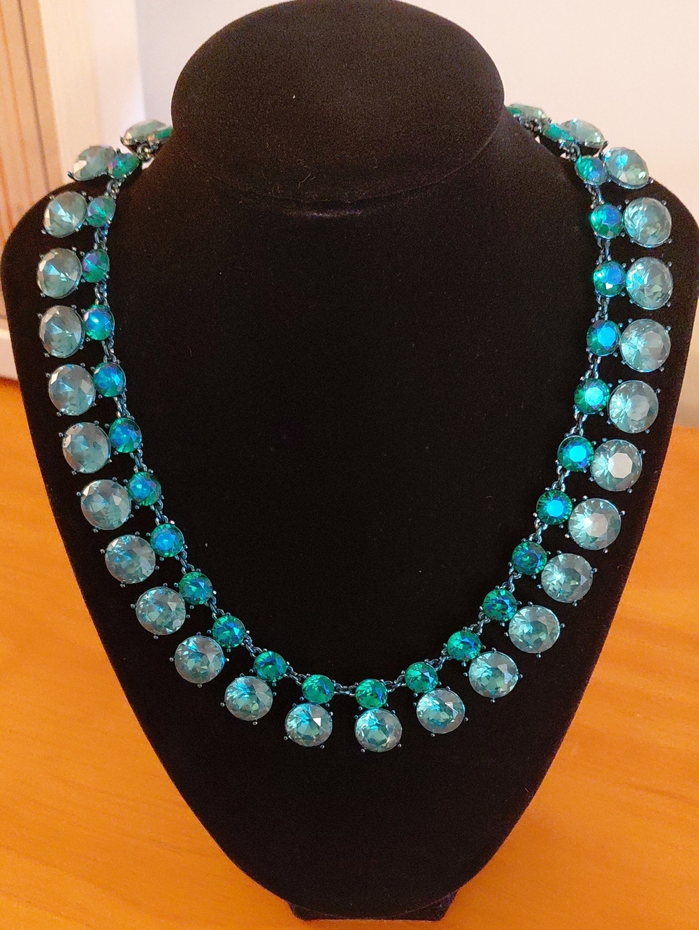 Gorgeous Dual Blues Rhinestone Necklace NWT